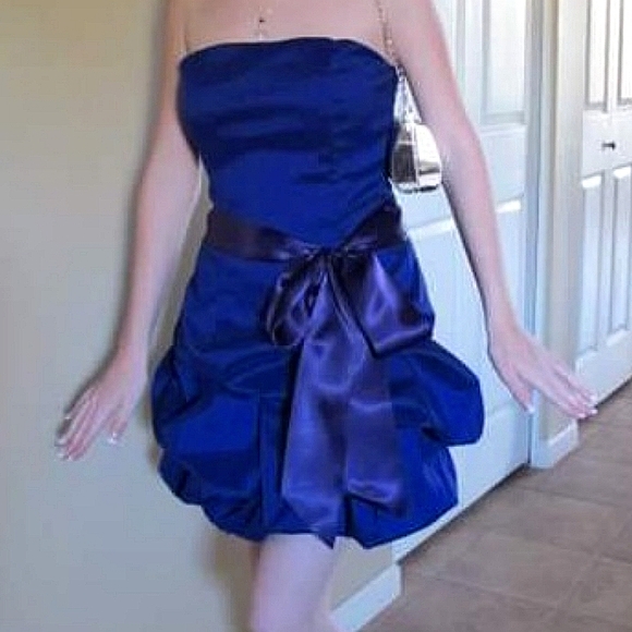 Purple/Blue Jessica Mcclintock Cupcake Prom Dress - Picture 1 of 4